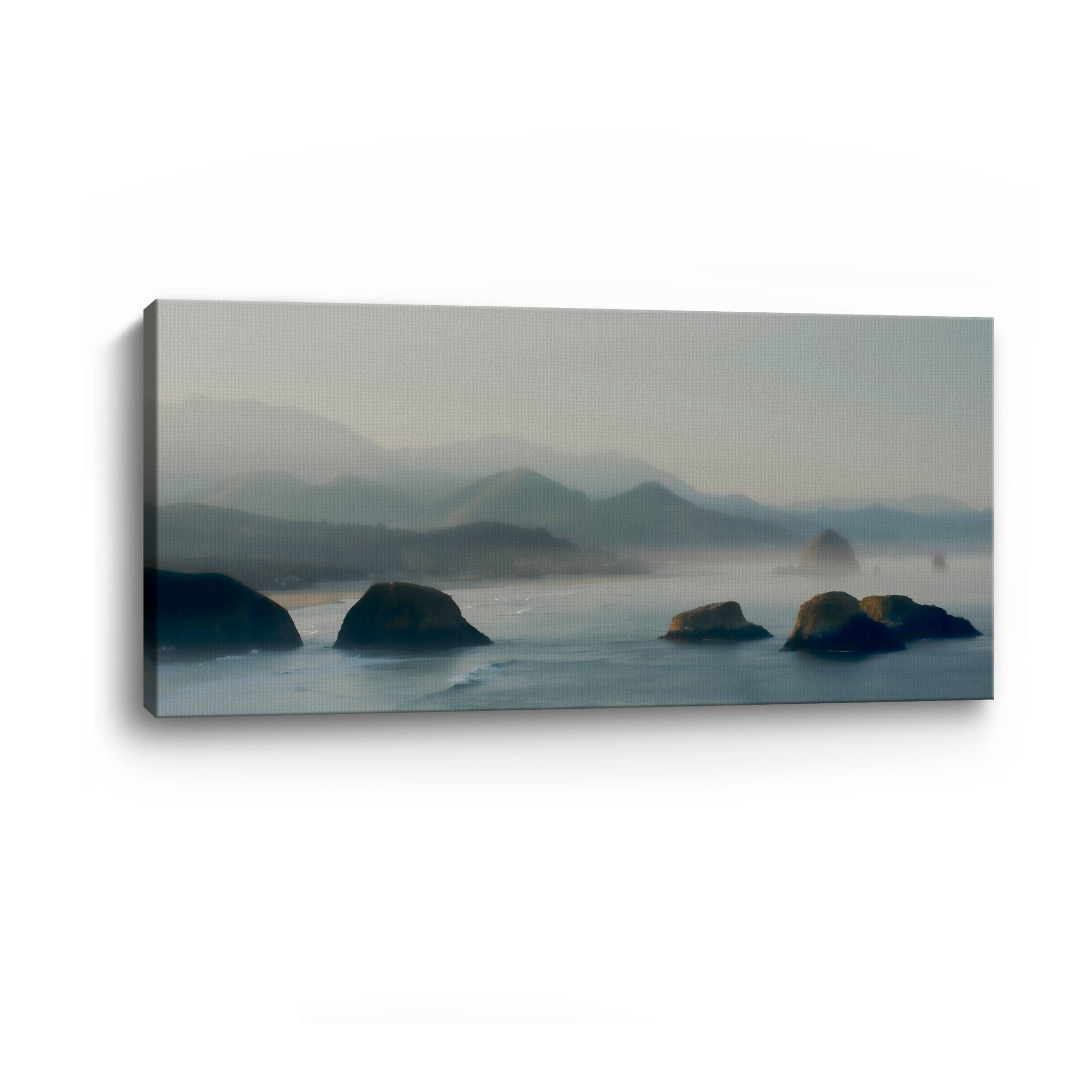 Misty Among The Rocks Canvas Giclee